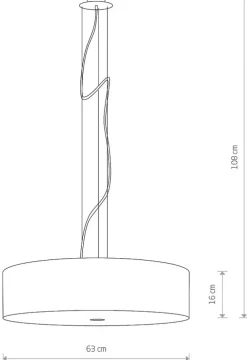 Lampa Wisząca VIVIANE Czarny Biały Abażur Szkło 3xE27 63cm * Nowodvorski Sale