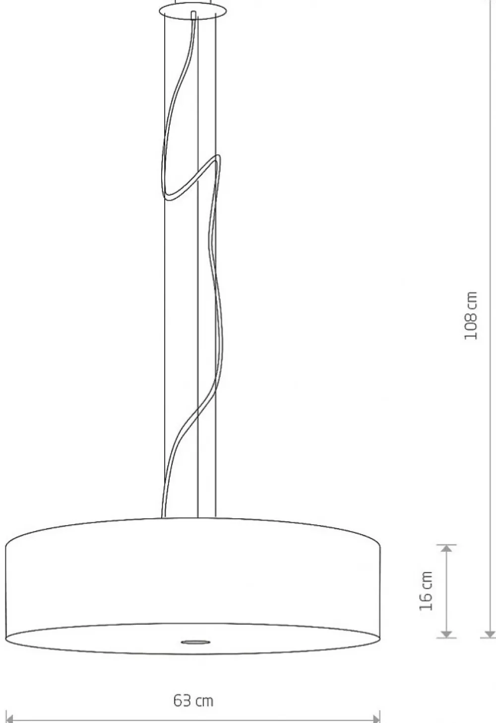 Lampa Wisząca VIVIANE Czarny Biały Abażur Szkło 3xE27 63cm * Nowodvorski Sale