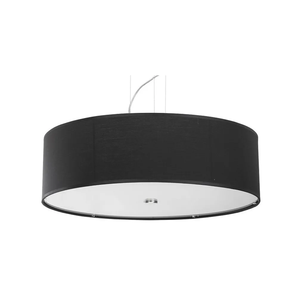 Lampa Wisząca VIVIANE Czarny Biały Abażur Szkło 3xE27 63cm * Nowodvorski Sale