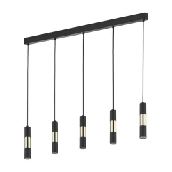 Lampa Wisząca VIVIENE Czarny Złoty 5xGU10 * TK Lighting Outlet