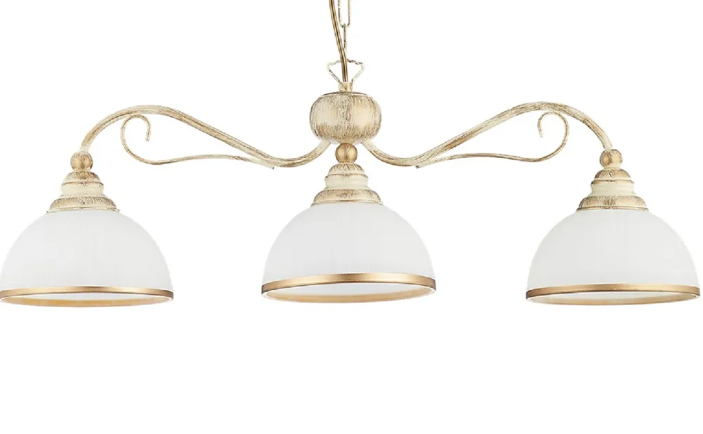 Lampa Wisząca XSARA Patyna Biały Szklane Klosze 3xE27 * Jupiter Hot