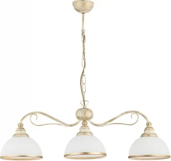 Lampa Wisząca XSARA Patyna Biały Szklane Klosze 3xE27 * Jupiter Hot