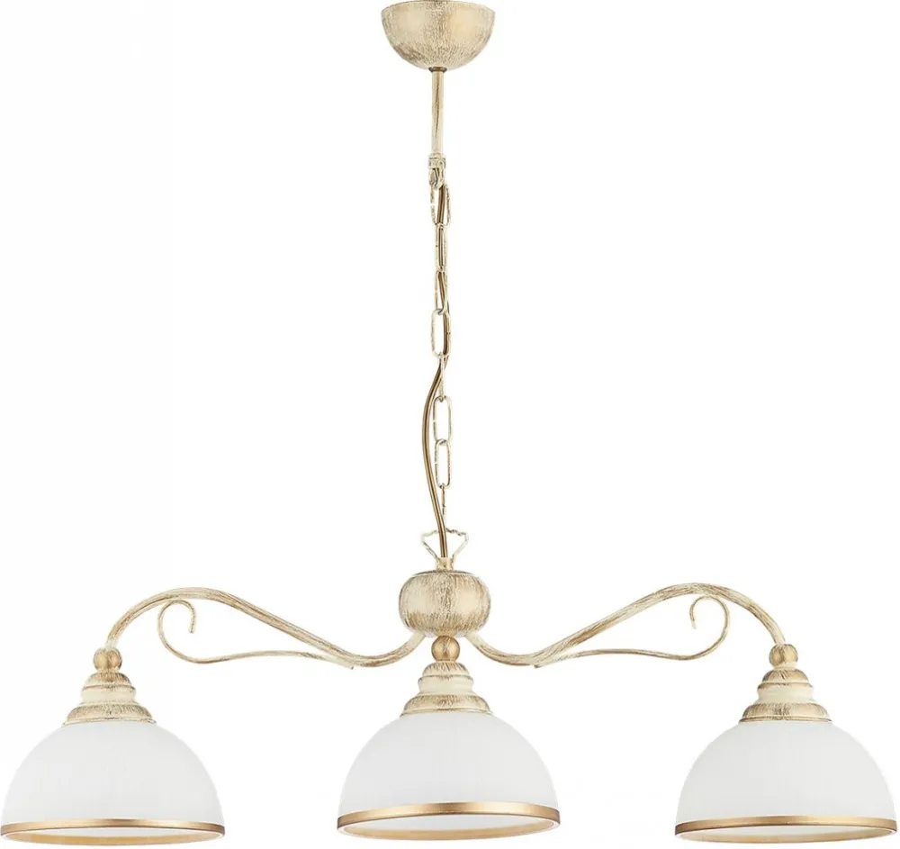 Lampa Wisząca XSARA Patyna Biały Szklane Klosze 3xE27 * Jupiter Hot