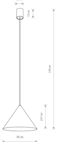 Lampa Wisząca ZENITH M Szary 1xGU10 ES111 35cm * Nowodvorski Clearance