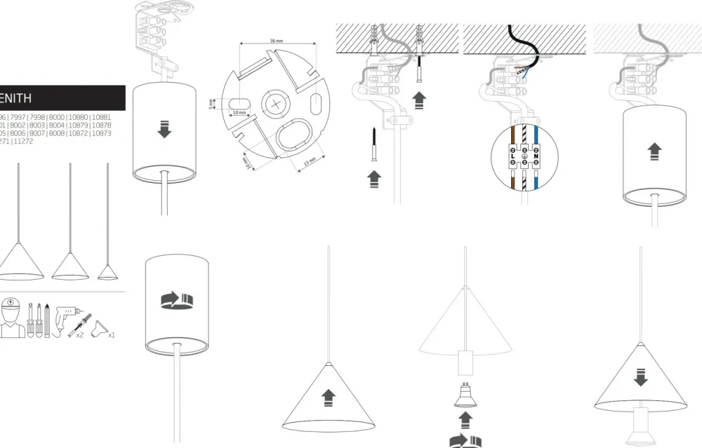 Lampa Wisząca ZENITH S Szary 1xGU10 ES111 20,5cm * Nowodvorski Clearance