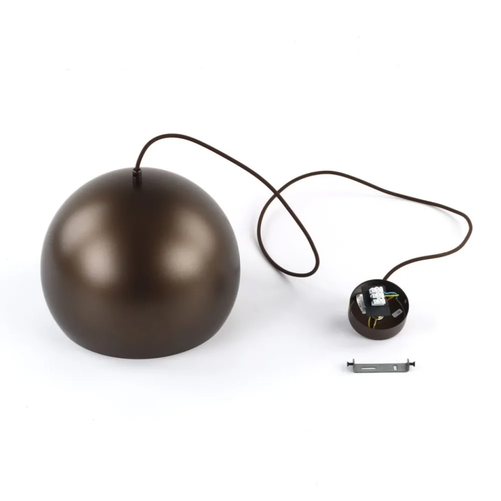 Lampa wisząca ZOE M brązowa 1xE27 * TK Lighting Sale