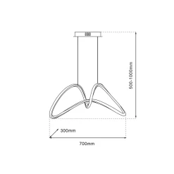Lampa wisząca złota Tesoro 48W LED * Eko-light Clearance