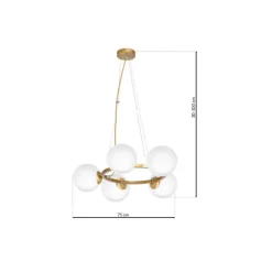 Lampa wisząca złota VIENNA 5xE14 * Eko-light Clearance