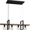 Lampa Wisząca z Półką SHELF Czarny Brązowy 4xE27 * Luminex Sale