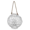 Lampion biały na sznurze Boho
