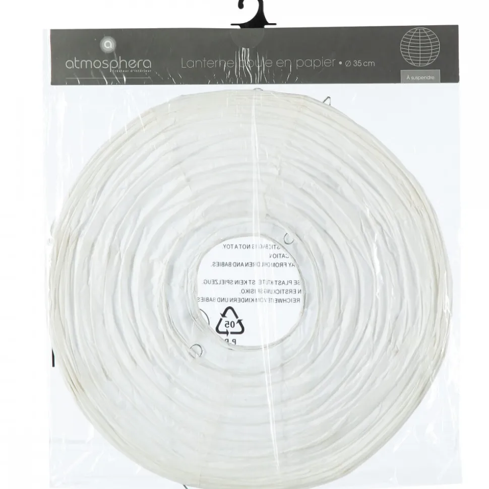 Lampion papierowy biały 35 cm