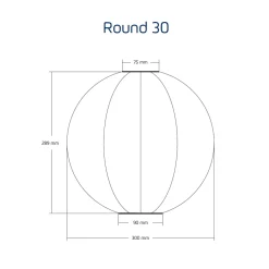 Lampion solarny Round 30 Sage Green