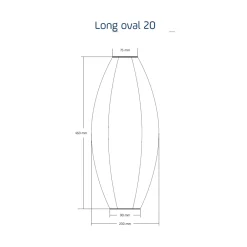 Lampion solarny Long Oval 20 Light Taupe * Lumiz Outlet