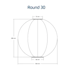 Lampion solarny Round 30 Dark Grey * Lumiz Online