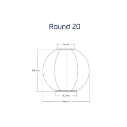 Lampion solarny Round 20 Grey Blue * Lumiz Sale
