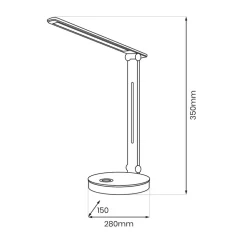 Lampka Biurkowa Bruno Black 5W LED RGB