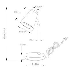 Lampka Biurkowa Chico Biała 4,5W 4000k