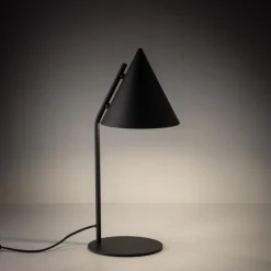 Lampka Biurkowa CONO Czarny Metalowy Klosz 1xE27 49cm