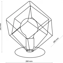 Lampka Nocna ALAMBRE Czarny Złoty 28,5 cm