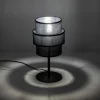 Lampka Nocna CALISTO Czarny Abażur 38cm
