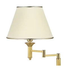 Lampka Nocna CLASSIC Złoty Ecru Abażur Regulowana 1xE27 56cm