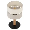 Lampka Nocna ECO Brązowy Beżowy Abażur 34cm