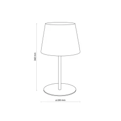 Lampka Nocna MAJA Biały Abażur 36cm