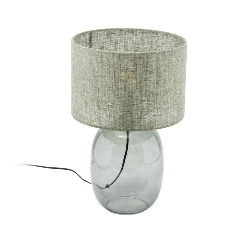 Lampka Nocna MELODY Grafitowy Zielony Abażur 48cm