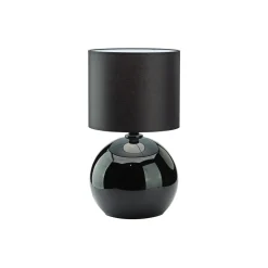 Lampka Nocna PALLA Czarny Abażur 36 cm