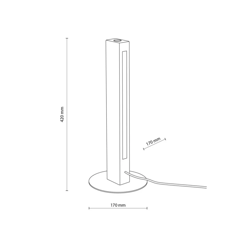 Lampka Nocna TEO Sosna Drewno 36W LED 41cm