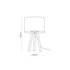 Lampka Nocna TOKYO Brązowy Biały Abażur 52cm