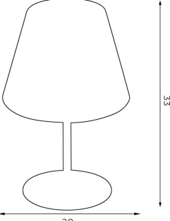 Lampka Stołowa ARDEN Czarny Złoty Abażur Stożek 1xE27 33cm