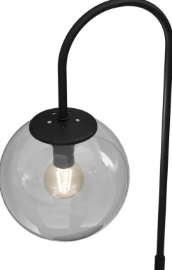 Lampka Stołowa CAMBRIDGE Czarny Szklany Klosz 1xE14 52cm