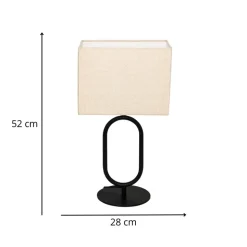 Lampka stołowa czarna Alec 52 cm