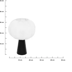 Lampka stołowa czarno-biała Tobi