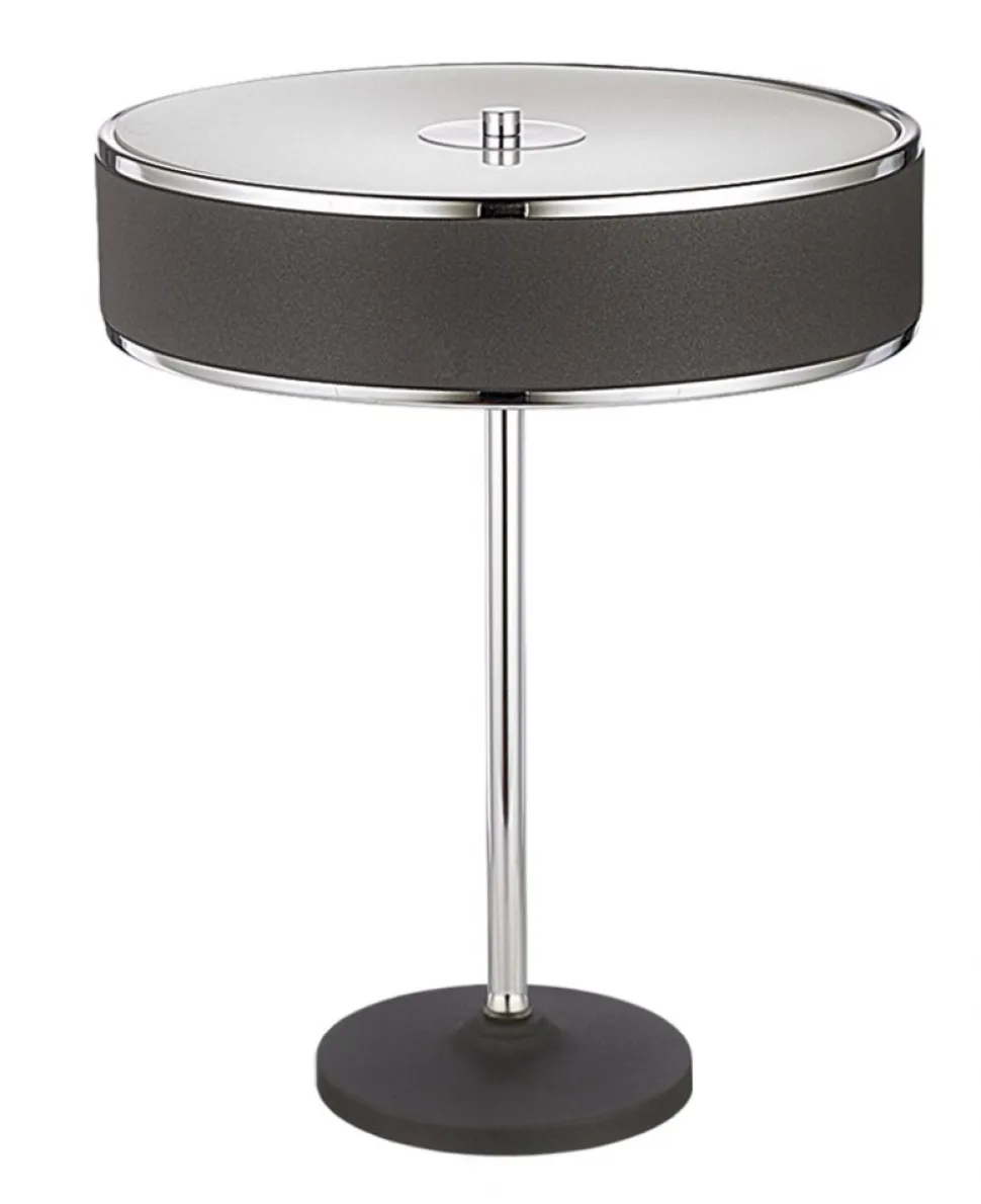 Lampka Stołowa JAZZ Srebrny Czarny 2xE14 47 cm