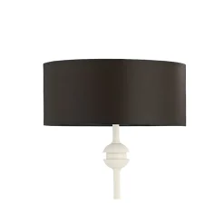 Lampka Stołowa KASZMIR Biały Czarny Abażur 1xE27 54 cm