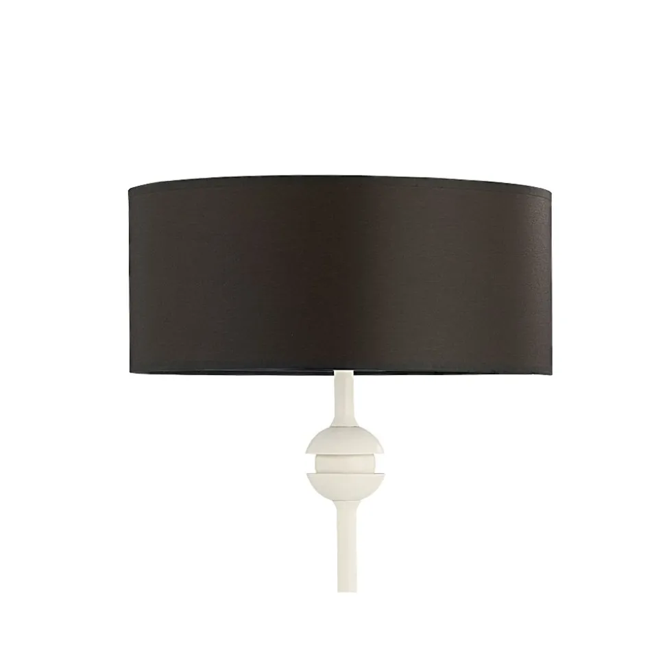 Lampka Stołowa KASZMIR Biały Czarny Abażur 1xE27 54 cm