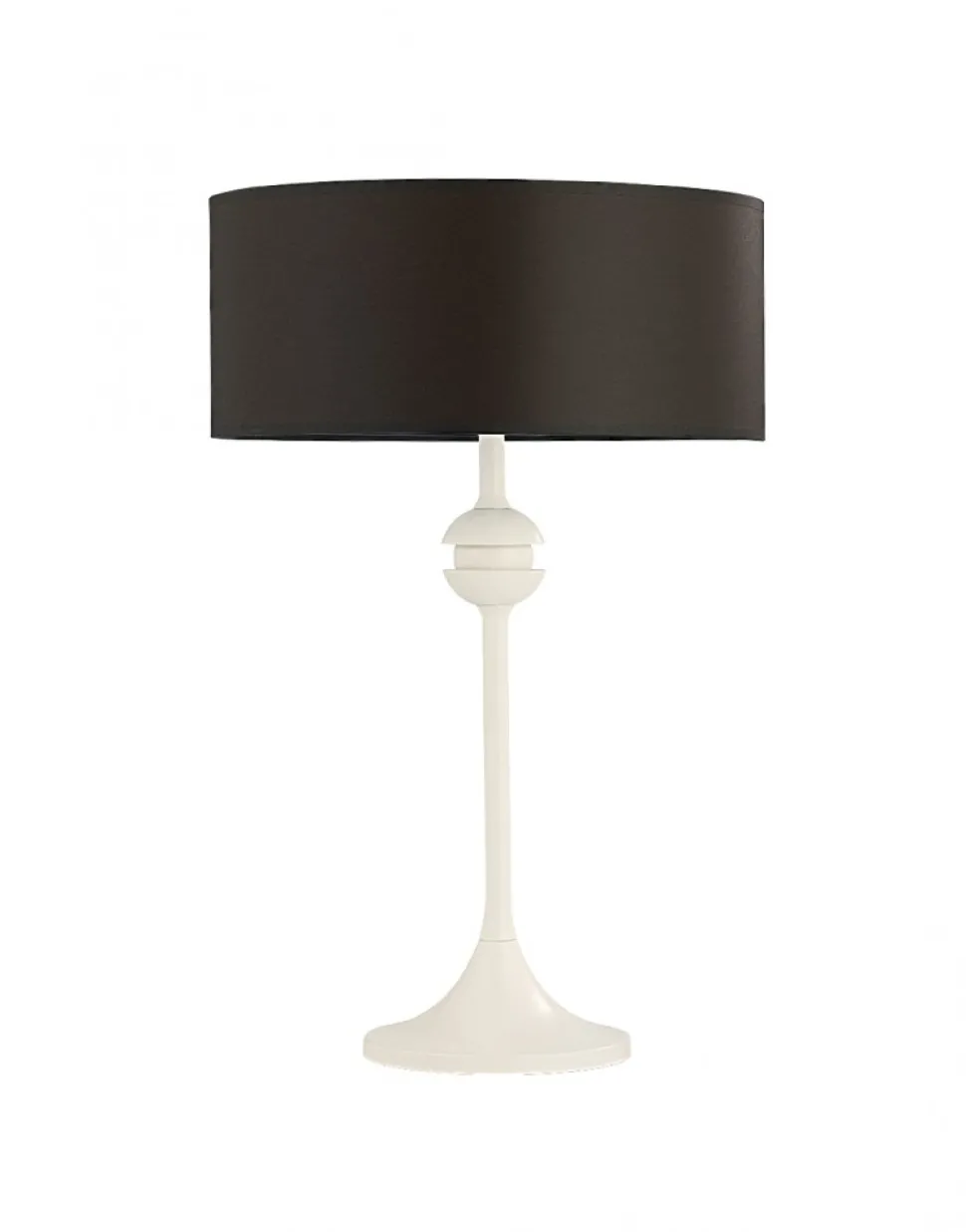 Lampka Stołowa KASZMIR Biały Czarny Abażur 1xE27 54 cm