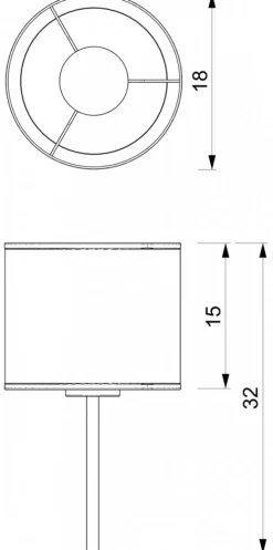 Lampka Stołowa LOFT SHADE Czarny Złoty Klosz z Tworzywa 1xE27 34cm