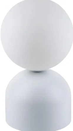 Lampka Stołowa MIKI Biały Szklany Klosz 1xG9 21cm