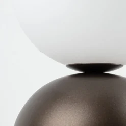 Lampka Stołowa MIKI Brązowy Szklany Klosz 1xG9 21cm