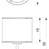 Lampka Stołowa RATTAN Czarny Beżowy Abażur 1xE27 34cm