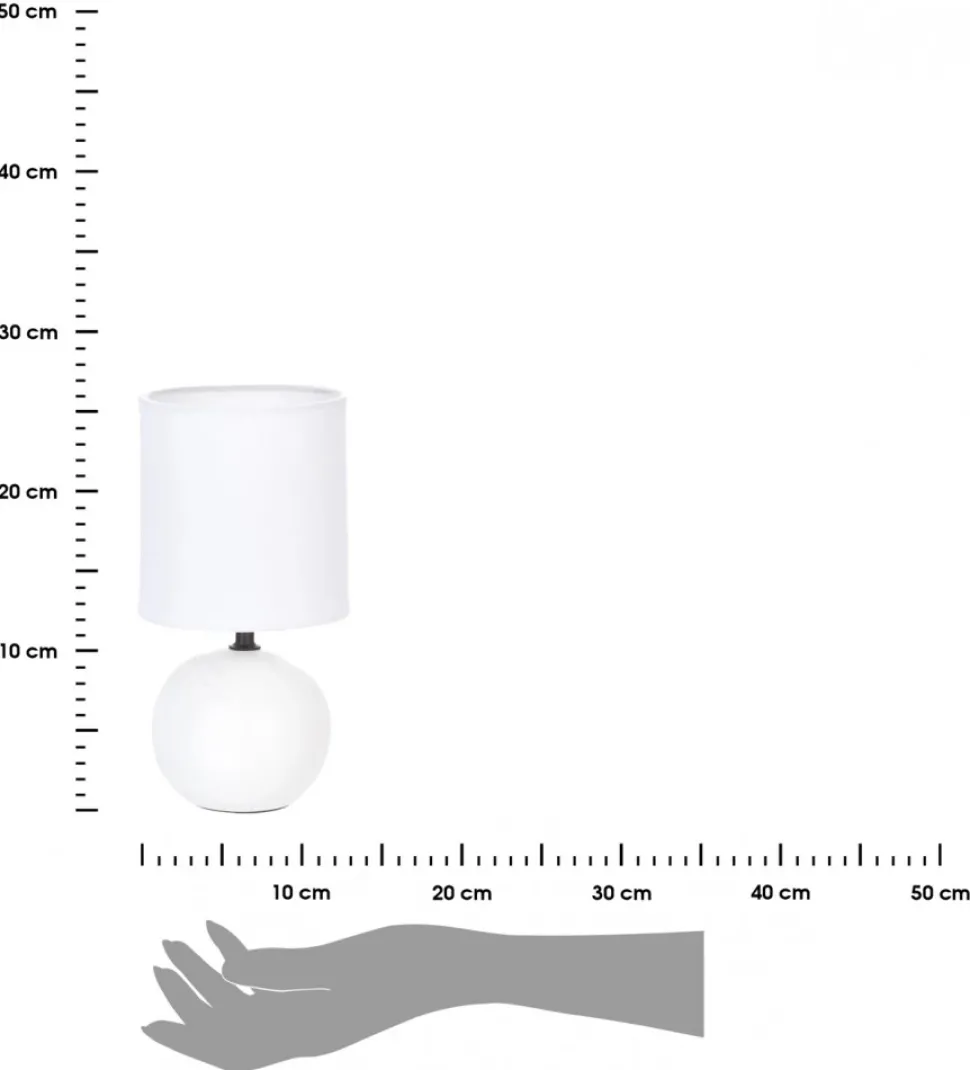 Lampka stołowa Timeo Biała Matowa 25 cm