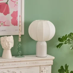 Lampka stołowa Tobie 33 cm biała