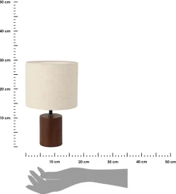 Lampka stołowa z beżowym kloszem 18xh29,5 cm