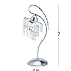 Lampka stołowa z kryształkami Crystal VIII 1xE27