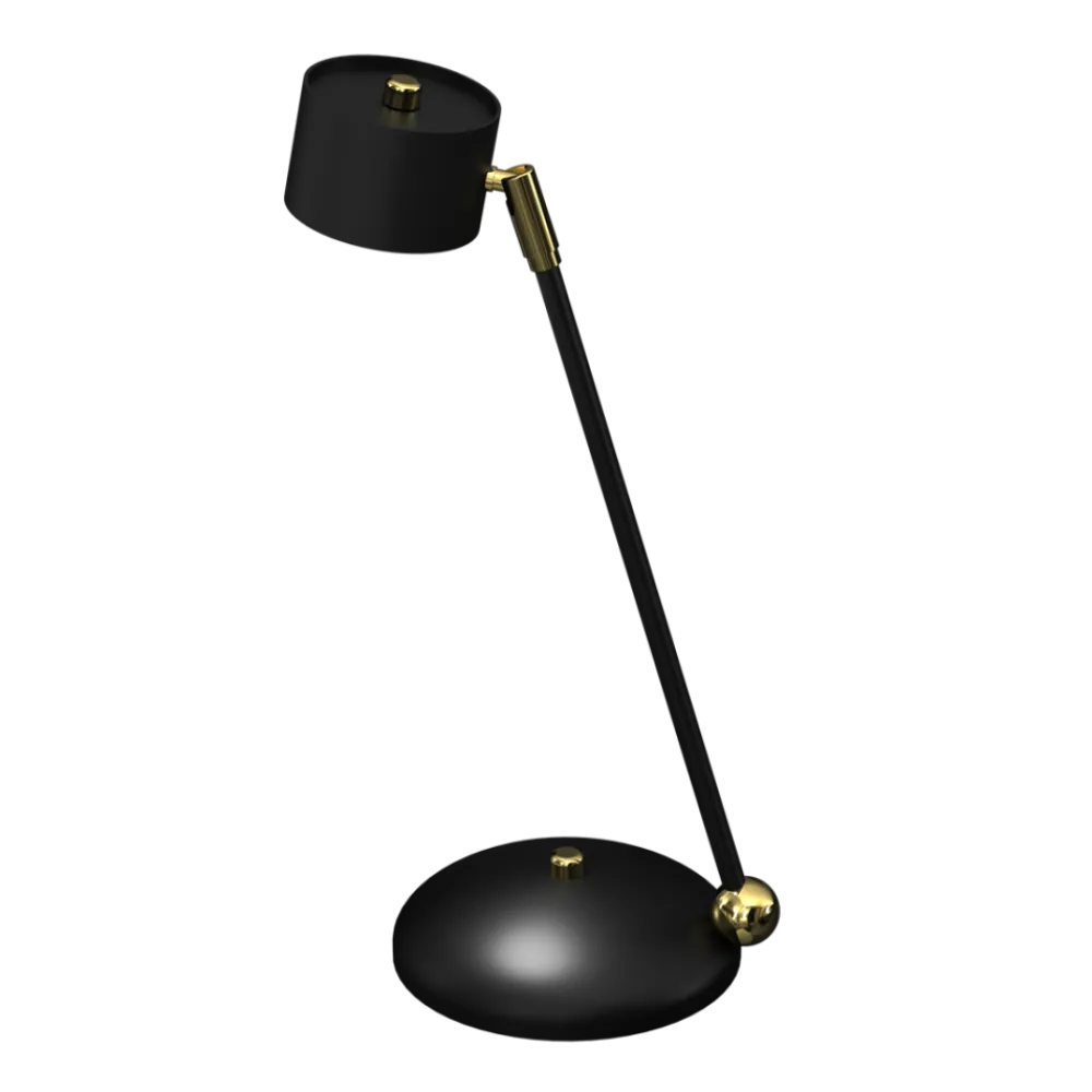 Lampka Biurkowa ARENA Czarny Złoty 1xGX53 40cm * Eko-light