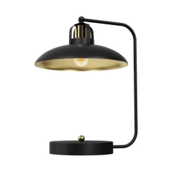Lampka Biurkowa FELIX Czarny Złoty Metalowy Klosz 1xE27 45cm * Eko-light