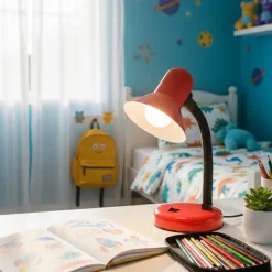 Lampka biurkowa Mentor Czerwony 1xE27 * Eko-light Outlet